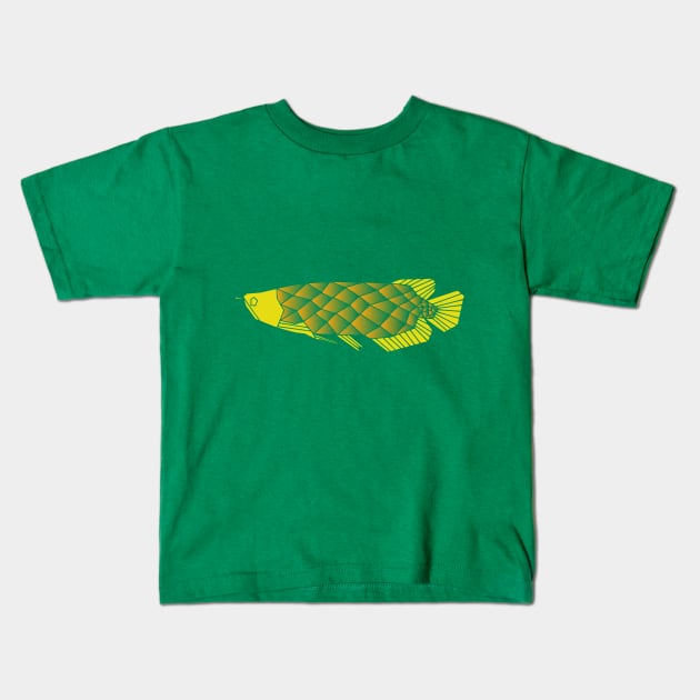 Geometric arowana Kids T-Shirt by Wild Geometric